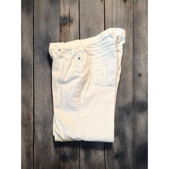 Levis Strauss Signature Women's White Jeans Size Misses 14 Short - Picture 4 of 12